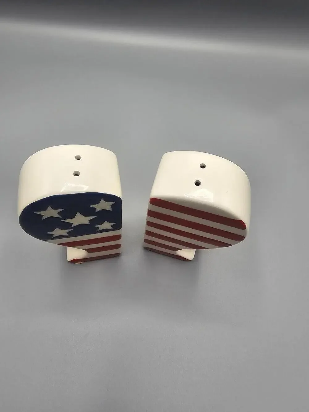 American Flag Ceramic Salt and Pepper Shakers